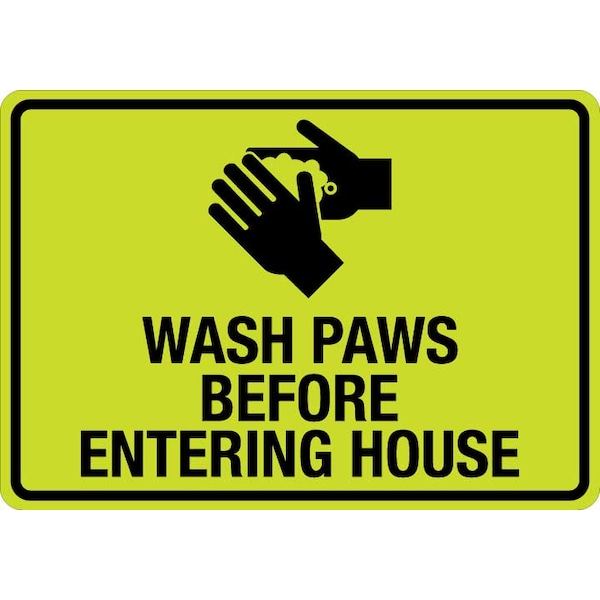 Lyle Wash Hands Before Handling Food (W Sym), 10 in x 7 in, Hivis Reflective Decal, LCUV-0150ST-RD_10x7 LCUV-0151ST-RD_10x7 - main